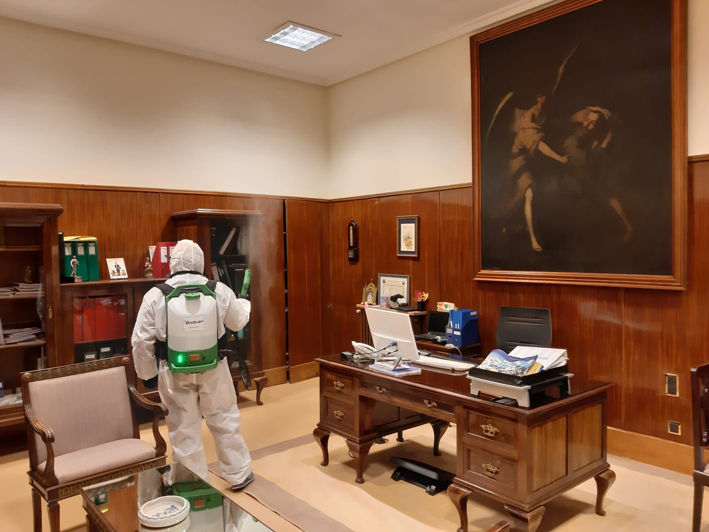 ONDOAN lleva a cabo los trabajos de desinfección en la residencia para mayores de la Casa de Misericordia de Bilbao